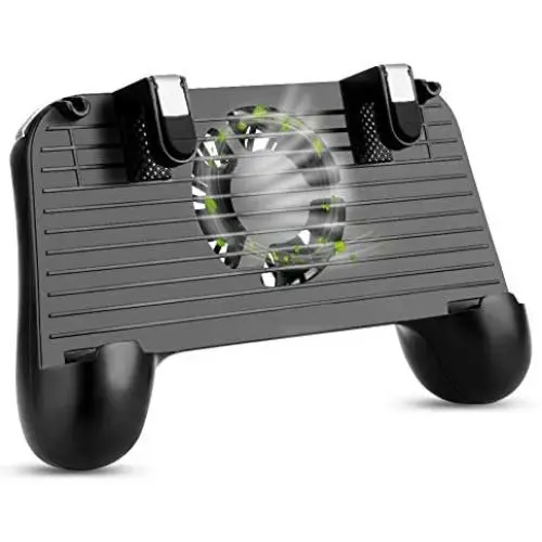 Mobile Game Controller,SKYEOL Mobile Gaming Trigger- Upgrade Version 2000mAh with PUBG 4-in-1 Gamepad, Gaming Trigger, Phone Cooling Fan and Emergency Charging Bank for Android & iOS