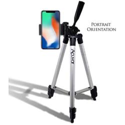 Acuvar 50" Inch Aluminum Camera Tripod with Quick Release + Universal Smartphone Mount for iPhone 11 Pro, 11 Pro Max, Xs, SE 2, Xr, X, 8, 8+, Pixel 3, XL, Android Note 10, S10, S20 & More Smartphones