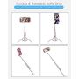 Selfie Stick Tripod, BlitzWolf Lightweight Aluminum All in One Extendable Bluetooth Selfie Stick Tripod with Remote for iPhone 11//11 Pro/XS MAX/XR/XS/X/8/8 Plus/7, Galaxy S10/S9, More(White & Pink)
