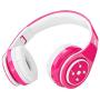 Kids Headphones Bluetooth Wireless 85db Volume Limited Childrens Headset, up to 6-8 Hours Play, Stereo Sound, SD Card Slot, Over-Ear and Build-in Mic Wireless/Wired Headphones for Boys Girls(Pink)