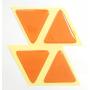 Domed Orange Tri Angle Reflective Decals Triangle Glitter Safety Reflector Night Gloss 3D Gel Rear Resin Motorcycle Sticker Badge Reflector Bike Bicycle Car Helmet Trunk Tailgate Self Adhesive Decal Mobile Phone Laptop Notebook Mac