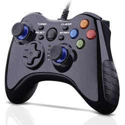 Wired Gaming Controller, OUTWIT Wired USB Game Controller Joystick for PC Plug and Play Gamepad with Dual-Vibration Turbo and Trigger Buttons for Windows/Steam/Android/ PS3/ TV Box, Fathers Day Gift