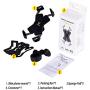 visnfa New Bike Phone Mount with Stainless Steel Clamp Arms Anti Shake and Stable 360° Rotation Bike Accessories/Bike Phone Holder for Any Smartphones GPS Other Devices Between 4 and 7 inches