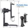 Phone Holder Adapter for Tripod Stand, Arca QR, 1/4" Screw Mount, 360 Degree Ball Head Rotate & Tilt Vertical & Horizontal, On Table Phone Stand, Fits iPhone 6 7 8 X 11 Pro Se Samsung Phone Clamp