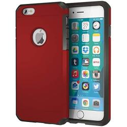 IMPACTSTRONG iPhone 6 / 6s Case, Heavy Duty Dual Layer Protection Cover Heavy Duty Case for Apple iPhone 6/6 (Deep Red)