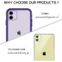 OTBBA iPhone 11 Case, Full-Body with Built-in Screen Protector Heavy Drop Protection Shock Absorption Cover Case Designed for iPhone 11-6.1 inch (Purple-Clear)