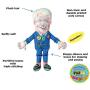 FUZZU Bill Clinton Political Parody Novelty Dog Chew Toy with Squeaker - Large 17" Size Toy