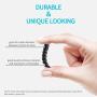 Cable Protector Spiral Phone Cable Saver Lightning Charge, Headphone, USB Cord, PC and Notebook Cable Protector, Fit for All Cell Phone - 8 PCS (Black)
