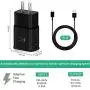 YesTree Type C Fast Charger, 2 Pack Adaptive Fast Charging Wall Charger and 5Feet USB Type C Data Cable Kit Compatible with Samsung Galaxy S8/ S9 Note8/ S8 Plus/S9 Plus/Other Smartphones(Black+ White) YesTree Type C Fast Charger, 2 Pack Adaptive Fast Charging Wall Charger and 5Feet USB Type C Data Cable Kit Compatible with Samsung Galaxy S8/ S9 Note8/ S8 Plus/S9 Plus/Other Smartphones(Black+ White)