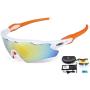 Wonzone Polarized Sports Sunglasses UV400 with 5 Interchangeable Lenes for Men Women Cycling Running Driving Fishing Golf Baseball Glasses