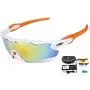 Wonzone Polarized Sports Sunglasses UV400 with 5 Interchangeable Lenes for Men Women Cycling Running Driving Fishing Golf Baseball Glasses