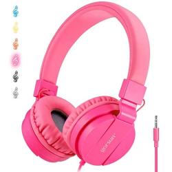 ONTA gorsun Foldable On Ear Audio Adjustable Lightweight Headphone for Kids Cellphones Smartphones iPhone Laptop Computer Mp3/4 Earphones (Pink)