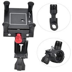 MAGT Mobile Phone Bracket, Universal Electric Bicycle Mountain Bike Motorcycle Mobile Phone Bracket Holder Clip Cycling Accessory(Black)