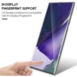 LK [2 Pack] Screen Protector + [2 Pack] Camera Lens Protector for Samsung Galaxy Note 20 Ultra, [Positioning Tool] [In-Display Fingerprint Support] HD Ultra-Thin, Anti-Scratch, Flexible TPU Film