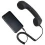 CM Vintage Retro Telephone Handset Cell Phone Receiver MIC Microphone for Cellphone Smartphone, 3.5 mm Socket (Black)