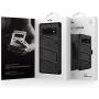 Zizo Bolt Cover - Case for Samsung Galaxy S10 with Military Grade + Glass Screen Protector & Kickstand and Holster (Black/Black)