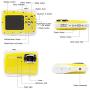 Smyidel Waterproof Mini Kid Camera High Definition 12MP HD 3M Underwater Swimming Digital Camera Camcorder 2.0 Inch LCD Display (Yellow)