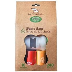 Best Pet Supplies Dog Poop Bags, Rip-Resistant and Doggie Waste Bag Refills with d2w Controlled-Life Plastic Technology