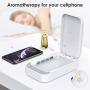 Cell Phone Cleaner Box, 3 in 1 Portable Phone Cleaner Light Box Smart Phone Screen Cleaner Wireless Charger with Aromatherapy Function for iOS Android Mobile Phone, Toothbrush, Jewelry, Watch