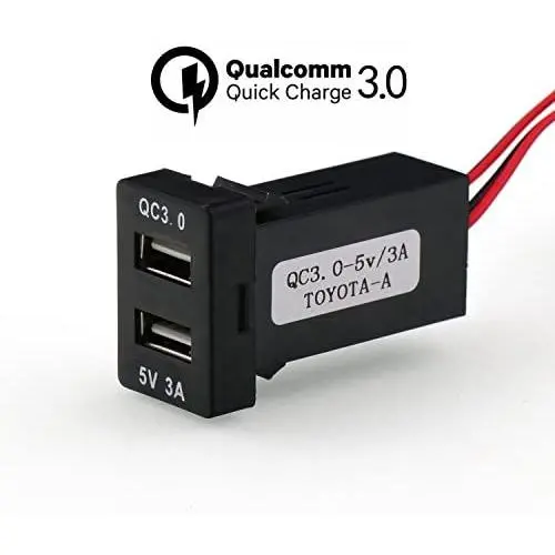 QC3.0+5V 3A Dual USB Power Socket, Quick Charge Car Charger USB Adapter for Smart Phone PDA iPad iPhone Android GPS Use for Toyota QC3.0+5V 3A Dual USB Power Socket, Quick Charge Car Charger USB Adapter for Smart Phone PDA iPad iPhone Android GPS Use for Toyota