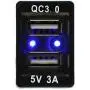 QC3.0+5V 3A Dual USB Power Socket, Quick Charge Car Charger USB Adapter for Smart Phone PDA iPad iPhone Android GPS Use for Toyota QC3.0+5V 3A Dual USB Power Socket, Quick Charge Car Charger USB Adapter for Smart Phone PDA iPad iPhone Android GPS Use for Toyota