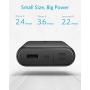 Anker PowerCore 10000 Portable Charger, One of The Smallest and Lightest 10000mAh Power Bank, Ultra-Compact Battery Pack, High-Speed Charging Technology Phone Charger for iPhone, Samsung and More.