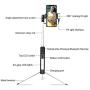 Selfie Stick Tripod,Extendable Selfie Stick with Tripod and Detachable Wireless Bluetooth Remote,LED Fill Light for iPhone X/8/8 Plus/7 Plus/Samsung Galaxy Note 9/S9/Huawei and Other Smartphones-Black