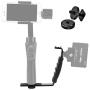 PERGEAR Mini Dual Grip for Zhiyun Smooth Q2 Crane 2 with Two Cold Shoes and 1/4" Screw for Zhiyun Crane 2 Crane Plus Crane M and Other Handheld Gimbal Which Has 1/4 Screw
