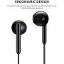 Wired Earbuds with Built-in Microphone and Volume Control [2 Pack] [2 Pair], 3.5mm Jack Earphones Headphones for Android Smartphone, Tablet, MP3/MP4 Player and All 3.5mm Audio Devices, Black