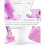 Cell Phone Stand,CreaDream Adjustable Phone Holder, Cradle, Portable Foldable Desktop Stand Compatible with All Smartphone/iPad/Kindle/Tablet/Switch Charging Accessories Desk-Pink