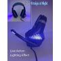 Pro Gaming Headset for PC PS4 Xbox One Surround Sound Over-Ear Headphones with Mic LED Light Bass Surround Soft Memory Earmuffs for Computer Laptop Switch Games Kid’s Boy’s Teen’s Gifts