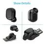 Mini Wireless Earbud Single Ear Bluetooth Earpiece Invisible in-Ear Business Bluetooth Headphone Headset with Mic 6-Hour Playtime Magnetic USB Charging Dock Sweatproof Sport Earphone (Black)