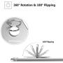 VASIVO Smart Phone Finger Ring Holder Mirror Series Stylish 360°Rotation 180°Flip Ring Stand Grip Mount for iPhone 7/7 Plus, Galaxy S8/S8 Plus and Other Smartphones (Silver)