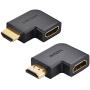 UGREEN 2 Pack HDMI Adapter 90 and 270 Degree Right Angle HDMI Male to Female Adapter Support 3D 4K 1080P HDMI Extender for TV Stick, Roku stick, Chromecast, Nintendo Switch, Xbox, PS4, PS3, Laptop, PC