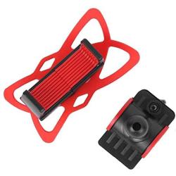 Keenso Bike Mobile Phone Bracket - GPS Navigator Stand Universal Bike Mobile Phone Bracket Red Silicone Mountain Bicycle