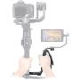 Zhiyun Mini Dual Grip, Transmount Single Handle Grip L Bracket Rig 1/4 Screw Connector for Zhiyun Crane 2 Crane Plus Crane M V2 Series DJI Ronin-S Handheld Gimbal Stabilizer + EACHSHOT Cleaning Cloth