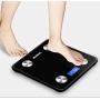 Leaone Body Fat Scale 28x28cm, Blue LCD Display, Smart Bluetooth Digital BMI Weight Scale, Body Composition Analyzer Health Monitor with 6mm Tempered Glass with Smartphone App, 400 lbs, White