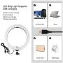Selfie Ring Light with Tripod Stand with Phone Holder for, Live Stream,Self-Portrait Shooting (Black,1 X Fill Light+ 1 X Mobile Phone Clip + 1 X Remote Control +1 X Tripod, 10.2in) Selfie Ring Light with Tripod Stand with Phone Holder for, Live Stream,Self-Portrait Shooting (Black,1 X Fill Light+ 1 X Mobile Phone Clip + 1 X Remote Control +1 X Tripod, 10.2in)