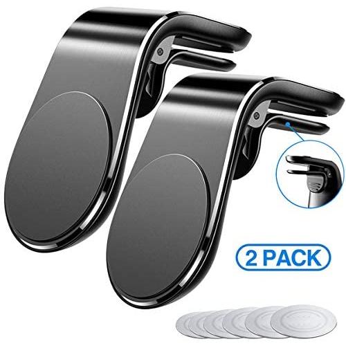 Magnetic Phone Car Mount (2 Pack) 5N52 Car Phone Mount Magnets Hands Free Universal Smart GPS Cell Phone Holder for Car Air Vent Mount for iPhone 11 Pro XS X 8 7 Plus Samsung Galaxy S10 S9 S8 Note 10