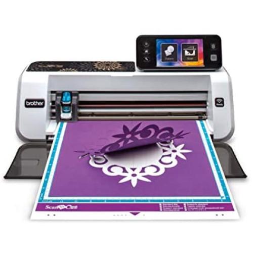 Brother CM350E ScanNCut 2 Cutting Machine with Scanner, Make DIY Vinyl Wall Décor, Custom Stickers and Stencil Sheets with 631 Included Patterns, ScanNCut Online Activation Card