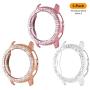 Surace Galaxy Watch Active 2 Case 40mm, Bling Frame Protective Case Compatible for Samsung Galaxy Watch Active 2 (3 Packs, Rose Gold/Pink Gold/Clear)-40mm
