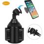 Pop Clip Cup Holder Phone Mount and Air Vent Pop Out Stand Car Mount 2 in 1 for Pop Users - 360° Rotation Compatible with iPhone Xs/Max/X/XR, Samsung S10/note 9 and Any Smartphones by DALUZ