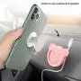 Car Grips Mount for Phone Stand Cute Bear Style Silicone Phone Holder with Phone line Clasp for Collapsible Grip/Socket Mount User Used on Dashboard, Home, Office, Kitchen, Desk, Wall (Pink) 3 Pack Car Grips Mount for Phone Stand Cute Bear Style Silicone Phone Holder with Phone line Clasp for Collapsible Grip/Socket Mount User Used on Dashboard, Home, Office, Kitchen, Desk, Wall (Pink) 3 Pack