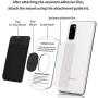 Sinjimoru Removable Cell Phone Wallet with Flap, Wireless Charging Compatible Phone Card Holder Wallet and iPhone Mount, Sinji Mount Flap Beige