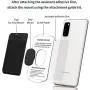 Sinjimoru Removable Cell Phone Wallet with Flap, Wireless Charging Compatible Phone Card Holder Wallet and iPhone Mount, Sinji Mount Flap Black