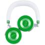 JuniorJams Volume Limiting Headphones for Kids 3+ Protect Hearing – Foldable & Adjustable Bluetooth Wireless Headphones for Tablets, Smartphones, PCs – 22-Hour Battery Life by Puro Sound Labs, Green