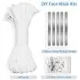 55 Yards 1/4 inch Elastic Bands Elastic String Cord High Elasticity Soft Ear Tie Rope White and Nose Bridge Strips(100pcs) and Cord Locks(100pcs), DIY Face Mask Kits for Sewing Craft Handmade Mask 55 Yards 1/4 inch Elastic Bands Elastic String Cord High Elasticity Soft Ear Tie Rope White and Nose Bridge Strips(100pcs) and Cord Locks(100pcs), DIY Face Mask Kits for Sewing Craft Handmade Mask