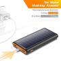 Solar Charger Power Bank 26800mah, 2 USB Output Fast Phone Portable Charger Power Bank Cell Phone Solar Battery Bank Pack External Backup Pack for iPhone, Samsung Galaxy Android, iPad Tablet