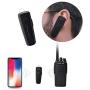 HYS Radio Wireless Bluetooth Earpiece Walkie Talkie Headset Wireless Dongle 2 Way Radio Earpiece for Two Way Radio Kenwood Baofeng UV-5R/888S/UV-5R (Black)