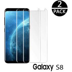 Galaxy S8 Screen Protector [2-Pack], Tempered Glass Screen Protector [Case-Friendly][No Bubbles][Easy to Install][Anti Fingerprint][Full Coverage] Screen Protector Compatible Samsung Galaxy S8